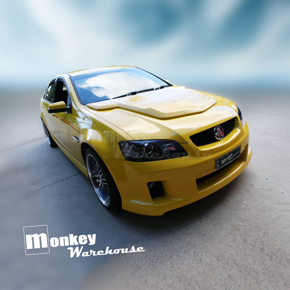 Installed View - Holden Commodore VE: Walkinshaw Style Bonnet Scoop (2006-2013)