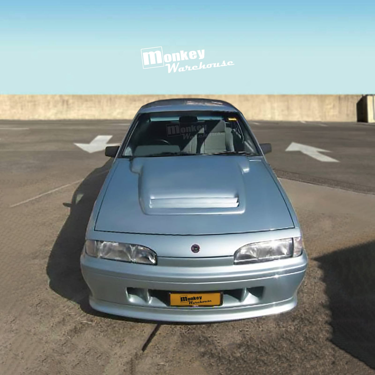 Installed View - Holden Commodore VL: SS Group A Louvre Bonnet Scoop