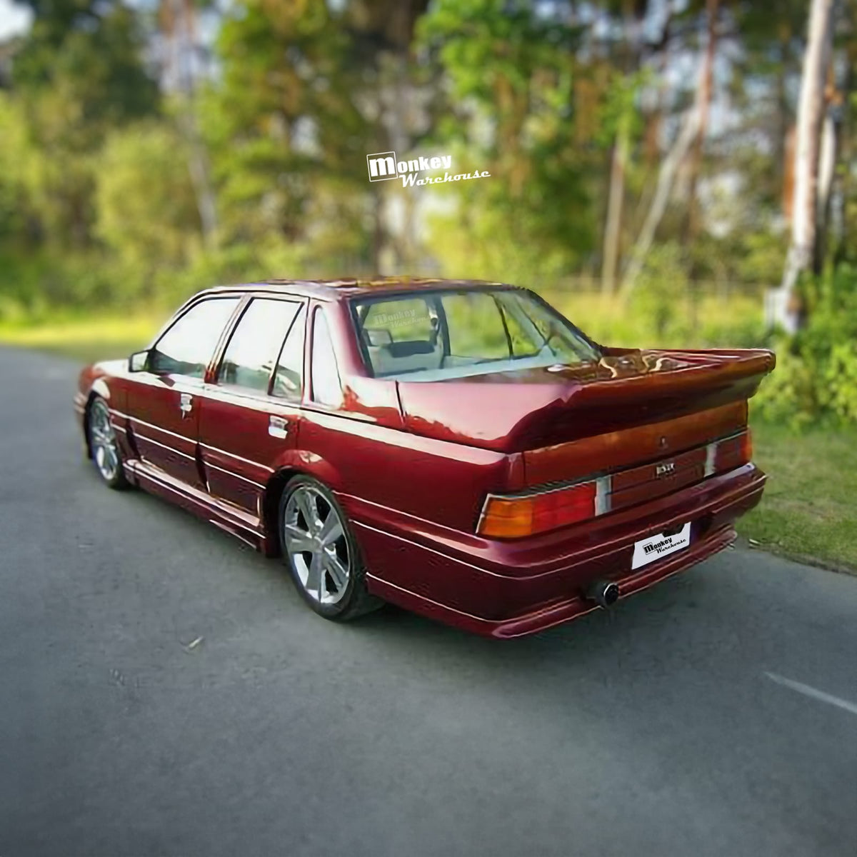 Installed View - Holden Commodore VL: Walkinshaw SS Group A Side Skirts