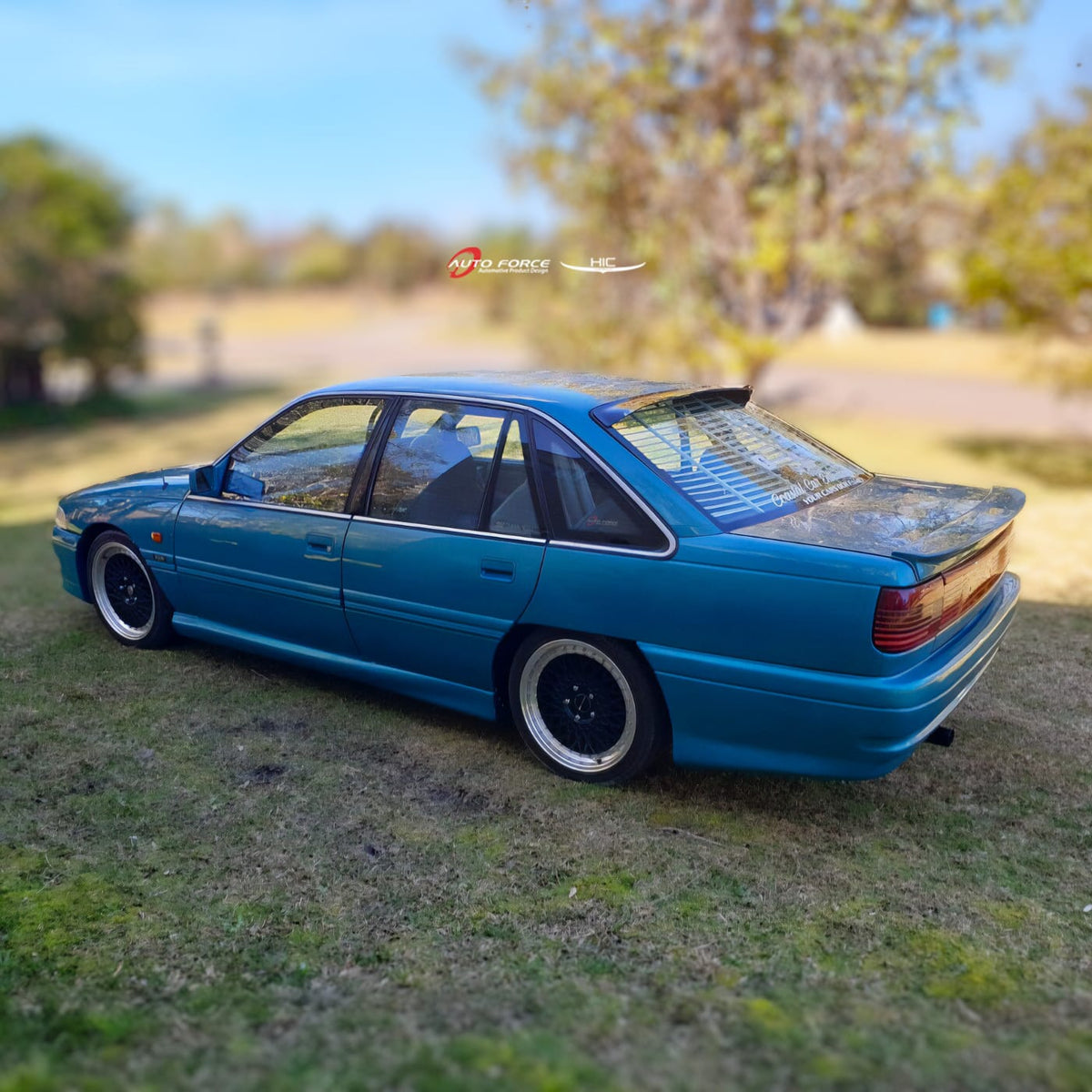 Installed View - Holden Commodore VN VP VR VS Sedan (1988-1997): Premium Roof Spoiler