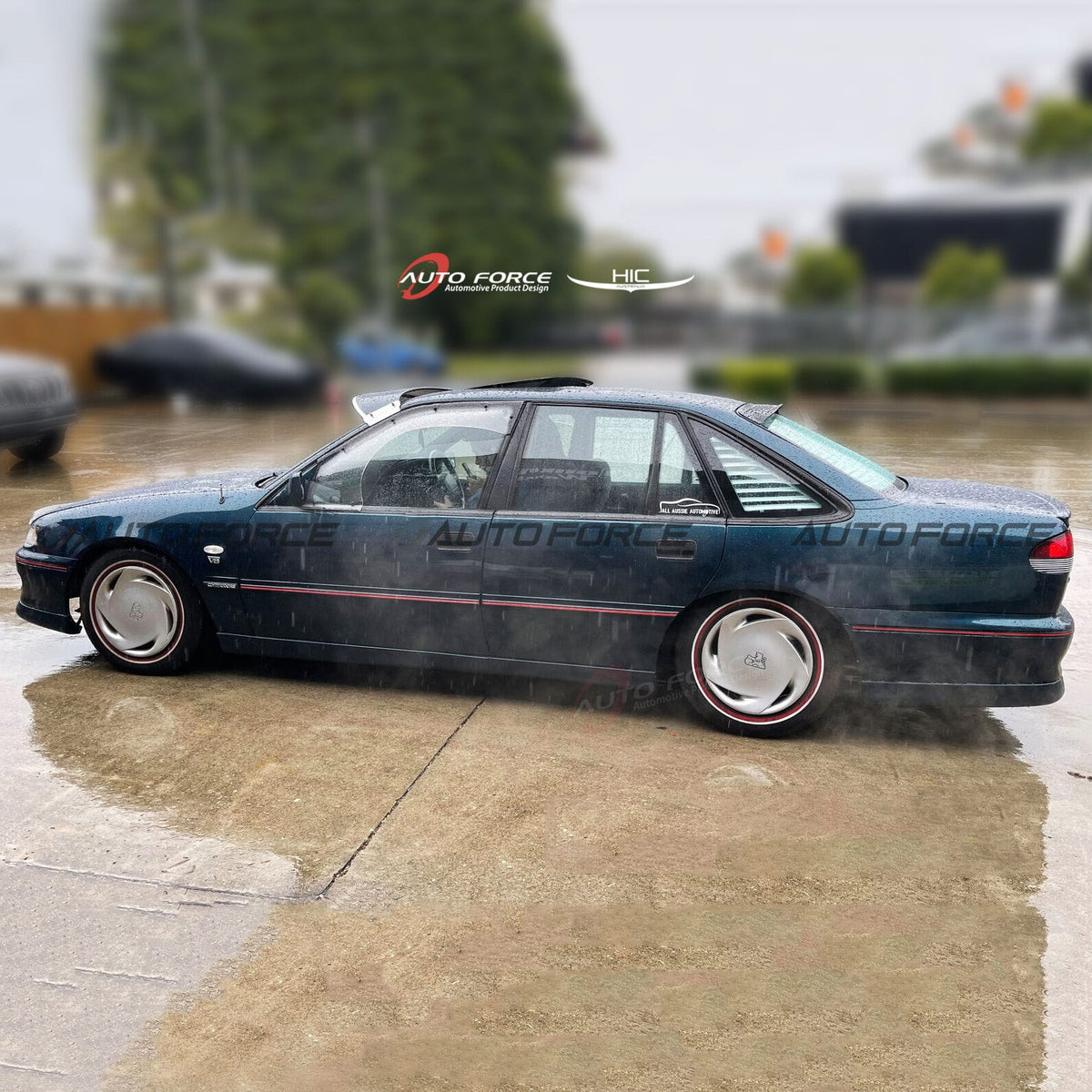 Installed View - Holden Commodore VN VP VR VS Sedan (1988-1997): Premium Roof Spoiler