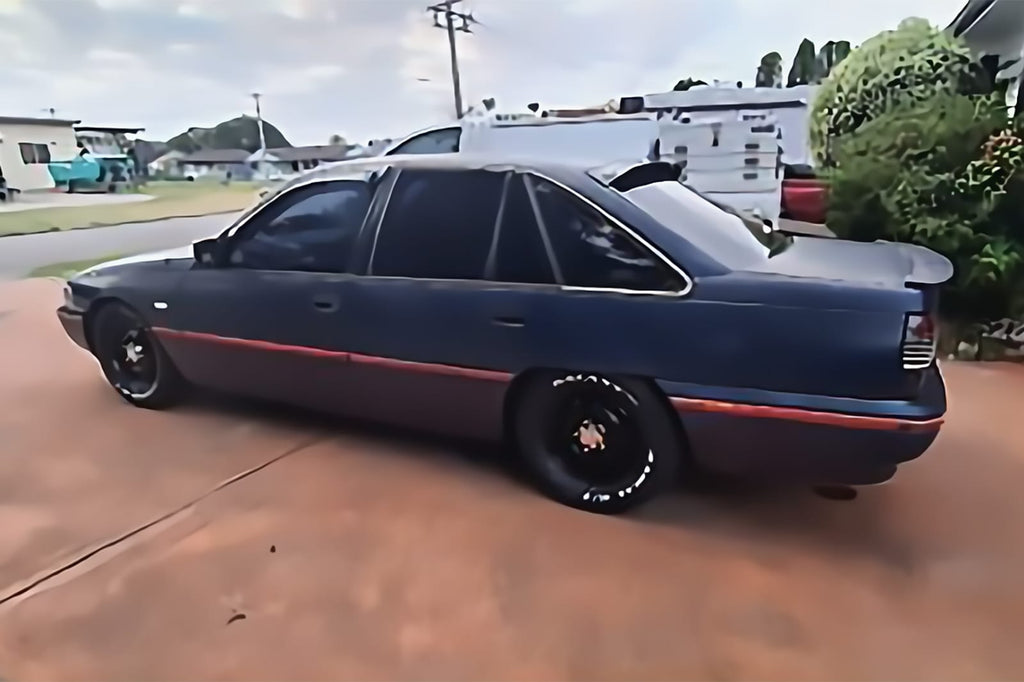 Installed View - Holden Commodore VN VP VR VS Sedan (1988-1997): Premium Roof Spoiler
