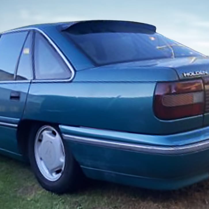 Installed View - Holden Commodore VN VP VR VS Sedan (1988-1997): Premium Roof Spoiler