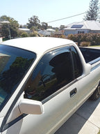 Installed View - Holden Commodore VN VP VR VS Sedan (1988-1997): Premium Window Visors (Front Only)