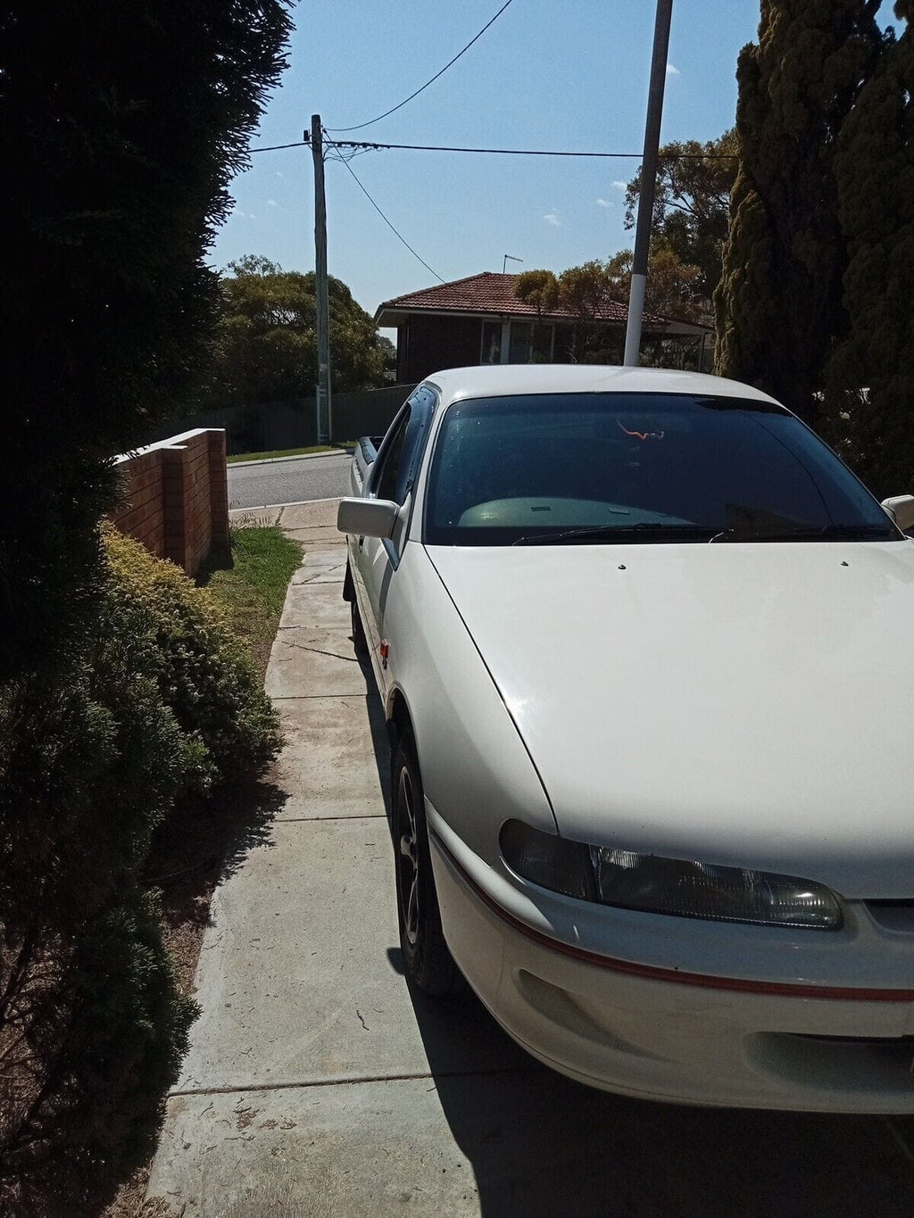 Installed View - Holden Commodore VN VP VR VS Sedan (1988-1997): Premium Window Visors (Front Only)