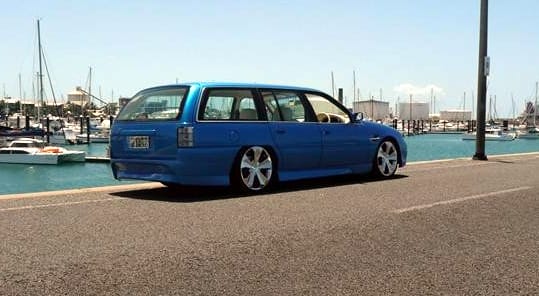 Installed View - Holden Commodore VR VS Wagon: VX Style Conversion Side Skirts