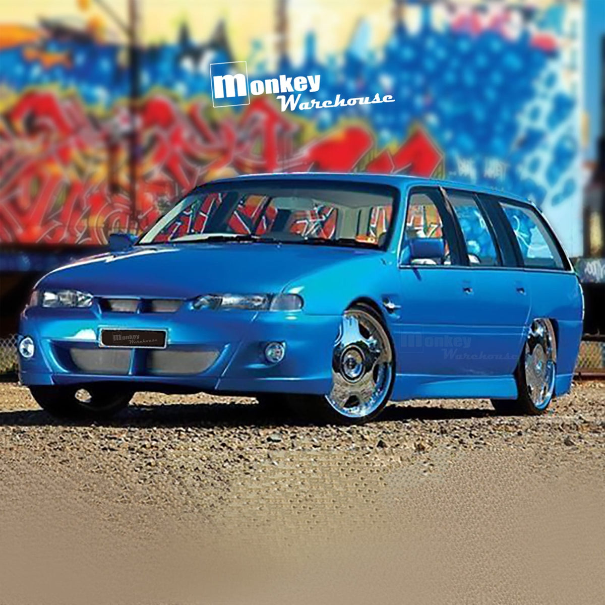 Installed View - Holden Commodore VR VS Wagon: VX Style Conversion Side Skirts