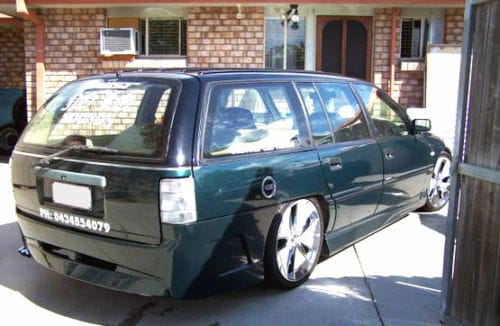 Installed View - Holden Commodore VR VS Wagon: VY Style Conversion Side Skirts