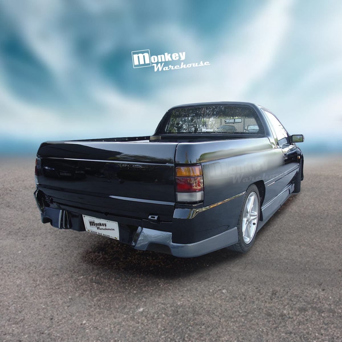 Installed View - Holden Commodore VS VR VN VG Ute: Rear Infill Panel Set