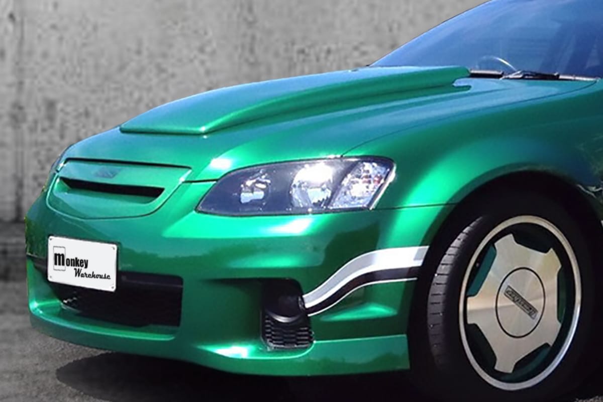 Installed View - Holden Commodore VT/VX: H-Style Bonnet Scoop (1997-2002)