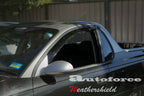 Installed View - Holden Commodore VT VX VY VZ Sedan (1997-2006): Premium Window Visors (Front Only)