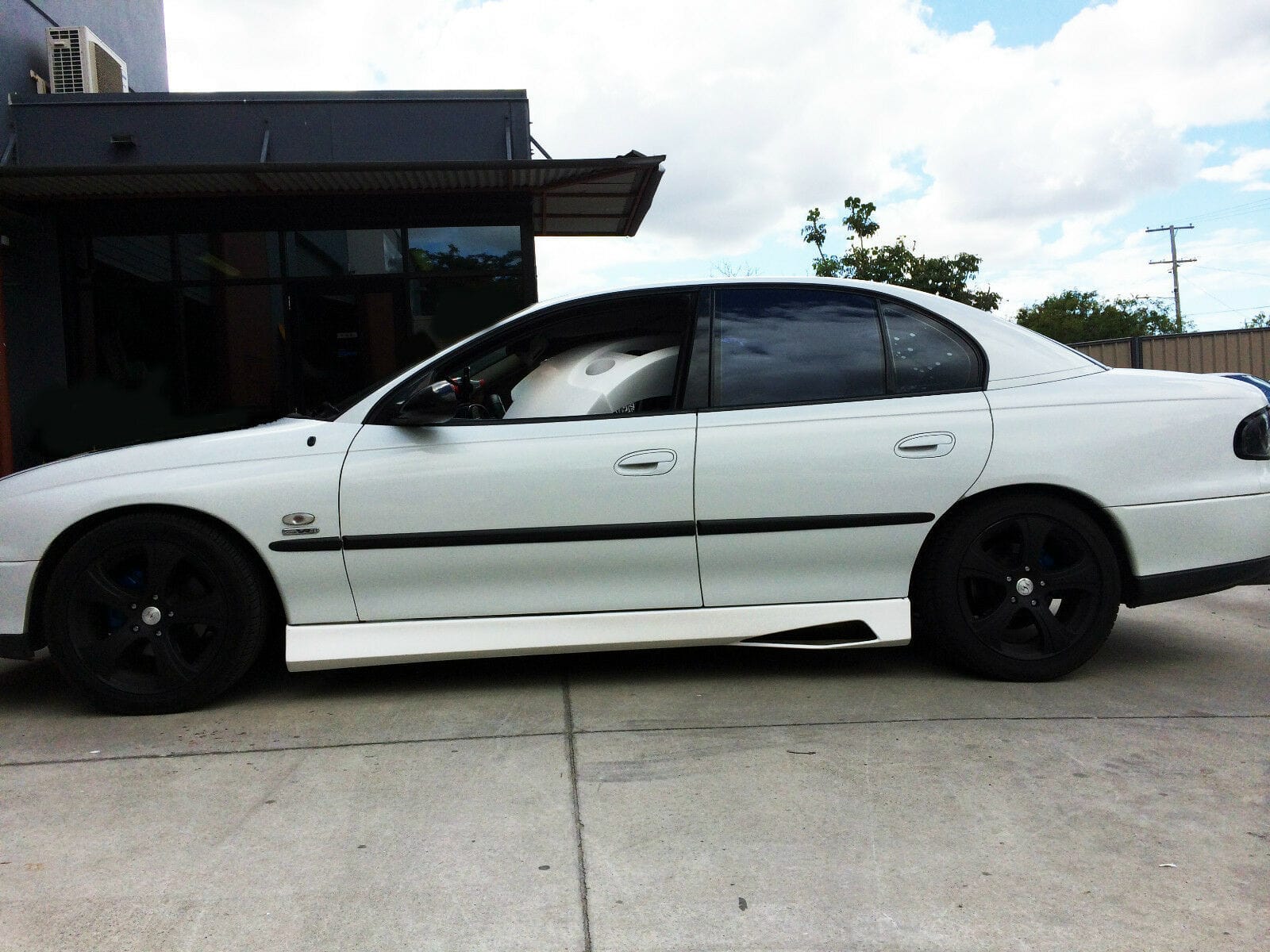 Installed View - Holden Commodore VT VX VY VZ Sedan: VE Style Side Skirts