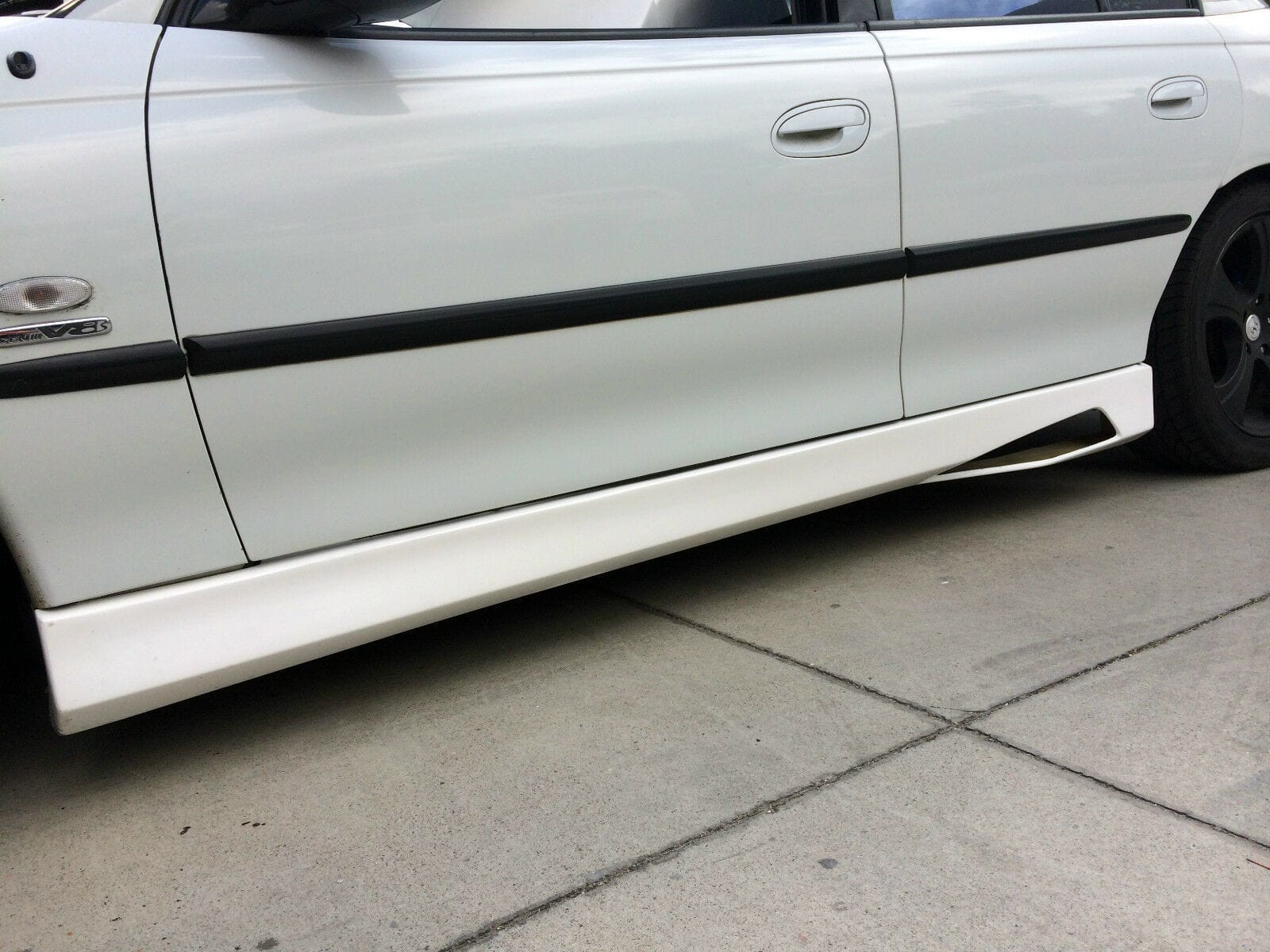 Installed View - Holden Commodore VT VX VY VZ Sedan: VE Style Side Skirts