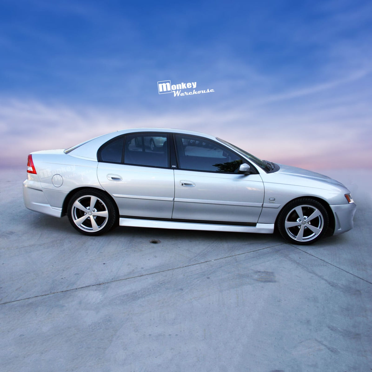 Installed View - Holden Commodore VT VX VY VZ Sedan: VZ Style Side Skirts