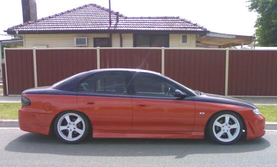 Installed View - Holden Commodore VT VX VY VZ Sedan: VZ Style Side Skirts