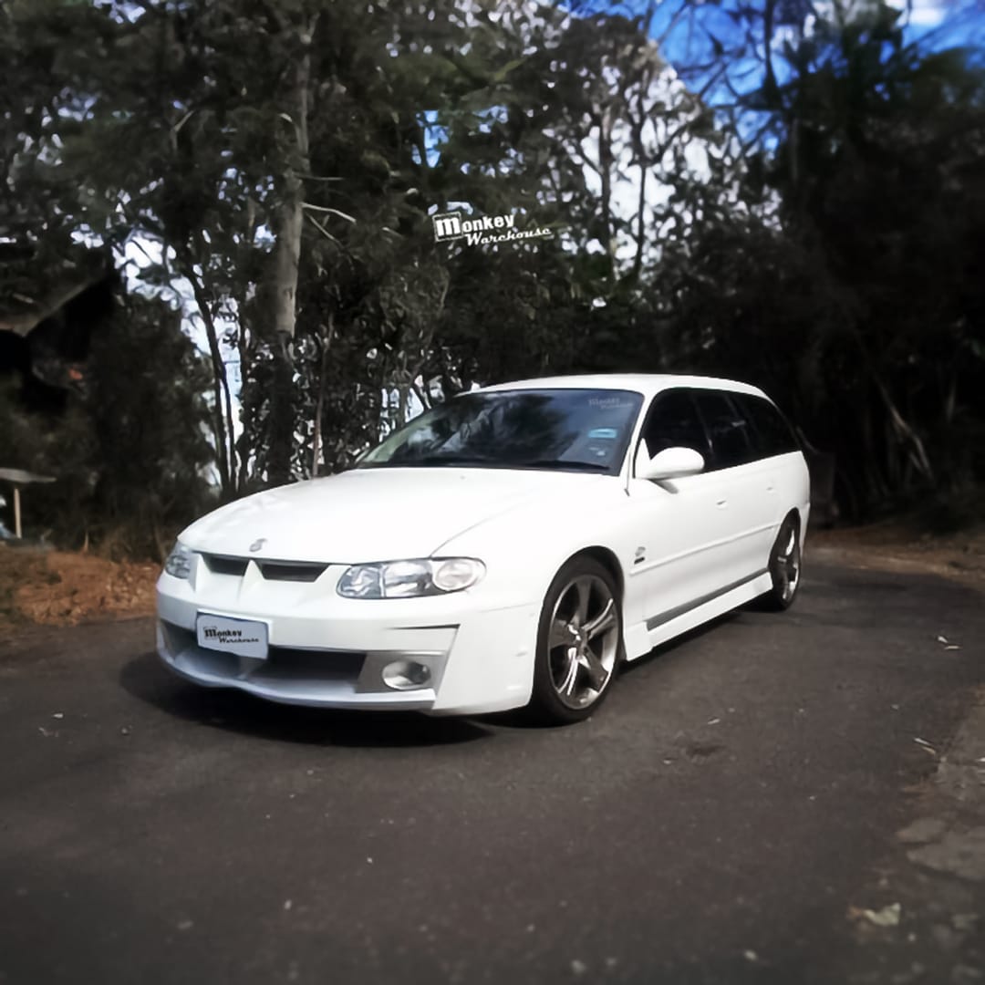 Installed View - Holden Commodore VT VX Wagon: VY Style Conversion Side Skirts