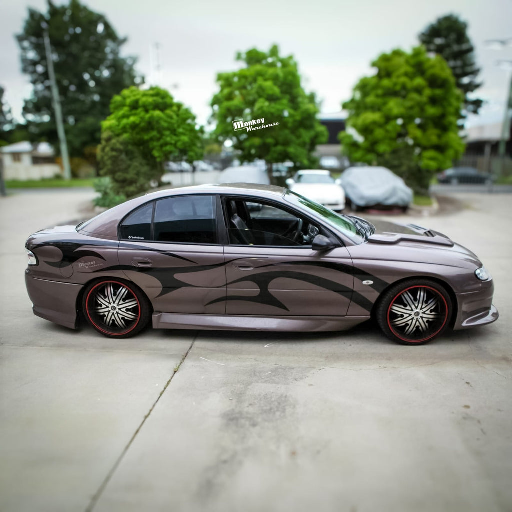 Installed View - Holden Commodore VT VY VZ Sedan: Super V8 Race Side Skirts