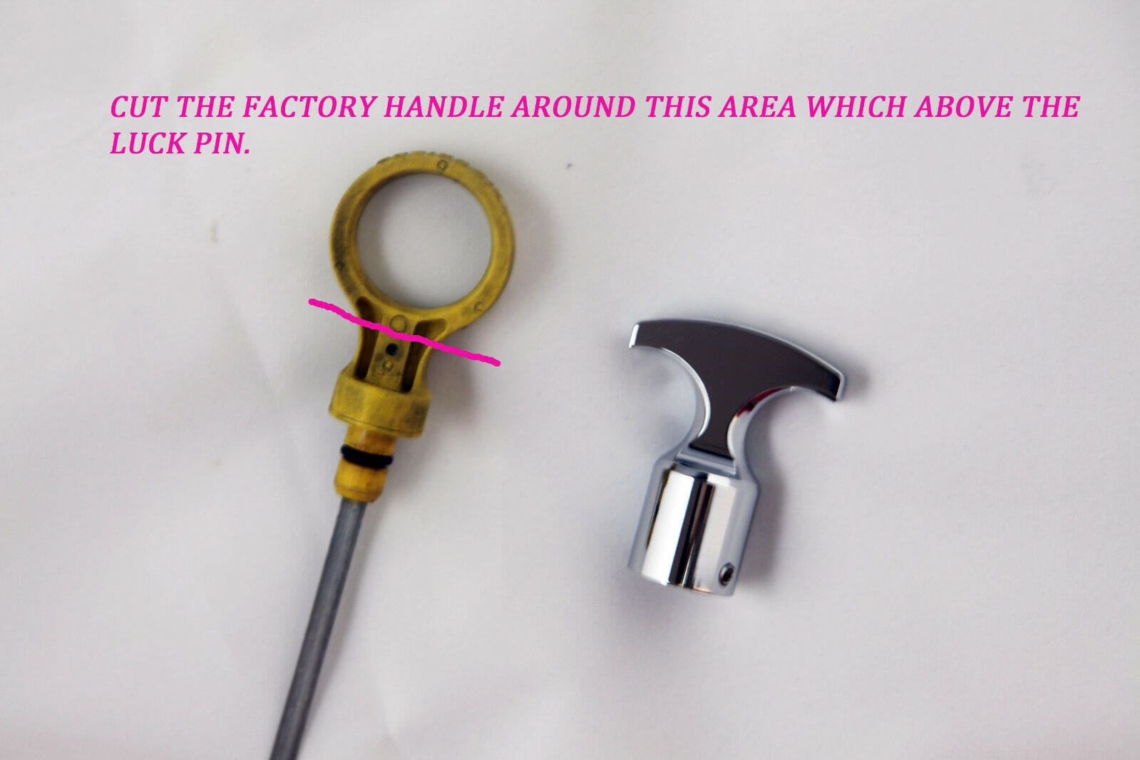 Installed View - Holden Commodore VT-VZ: Billet Engine Oil Dipstick Handle