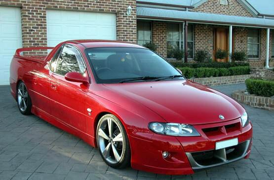 Installed View - Holden Commodore VU VT VX Ute: VX Style Conversion Side Skirts