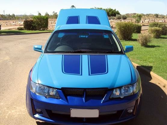 Installed View - Holden Commodore VY Sedan Ute Wagon: Tear Drop Front Bumper