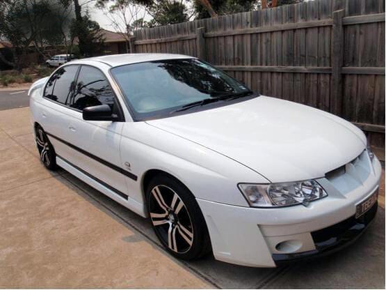 Installed View - Holden Commodore VY Sedan Ute Wagon: Tear Drop Front Bumper