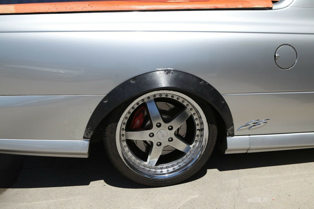 Installed View - Holden Commodore VY/VZ Ute: 4-Piece Wheel Flare Set