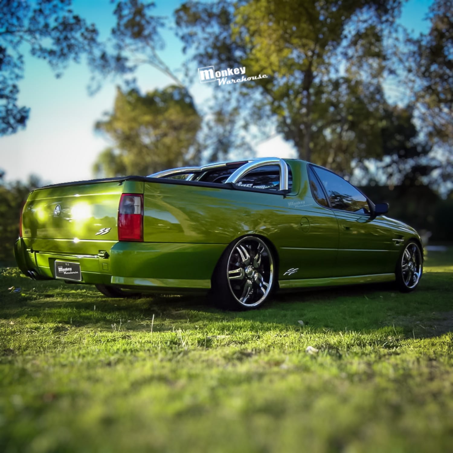 Installed View - Holden Commodore VY/VZ Ute: Rear Bumper Number Plate Infill Panel