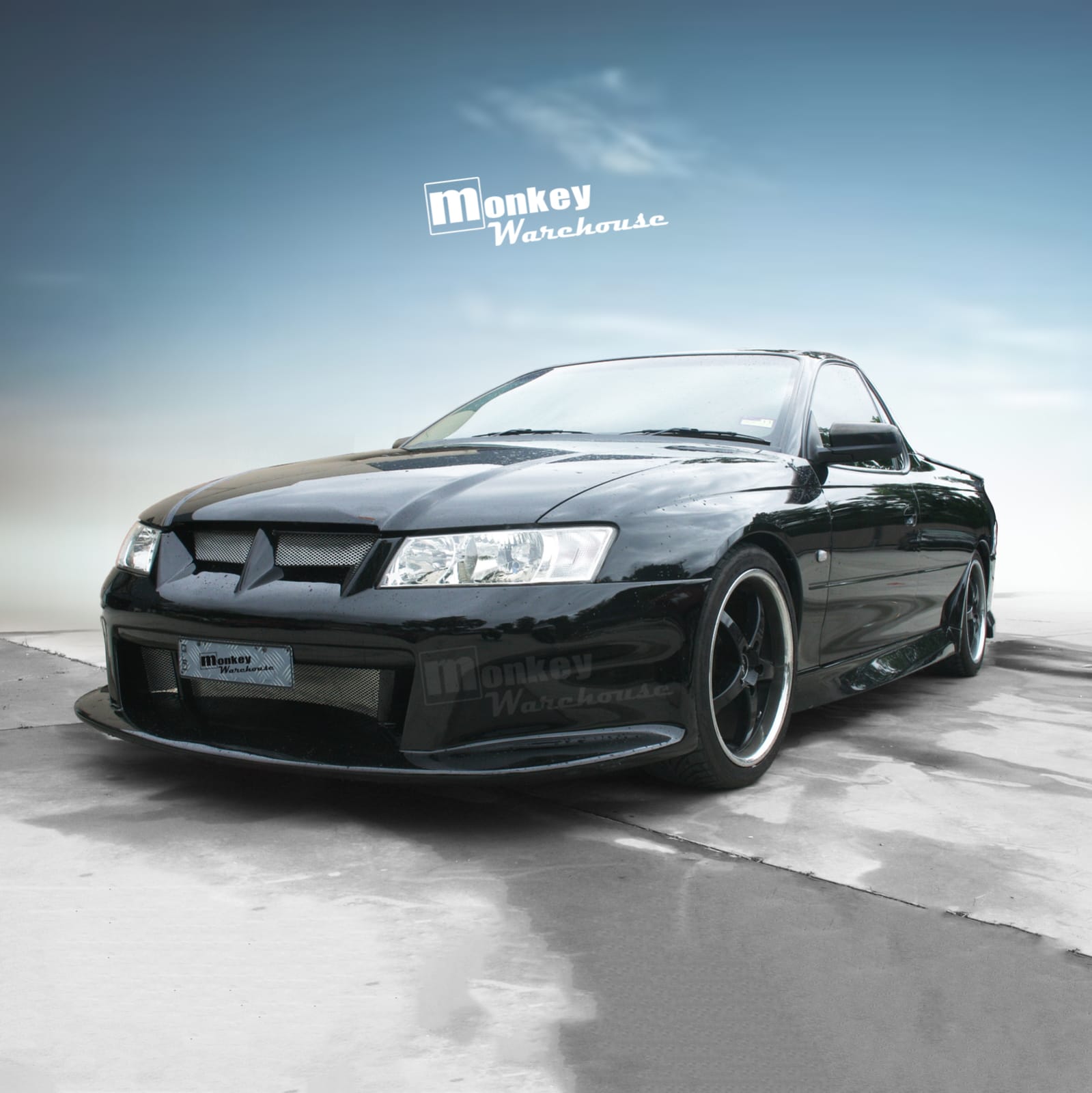 Installed View - Holden Commodore VZ Sedan Ute: V8 Touring Front Bumper