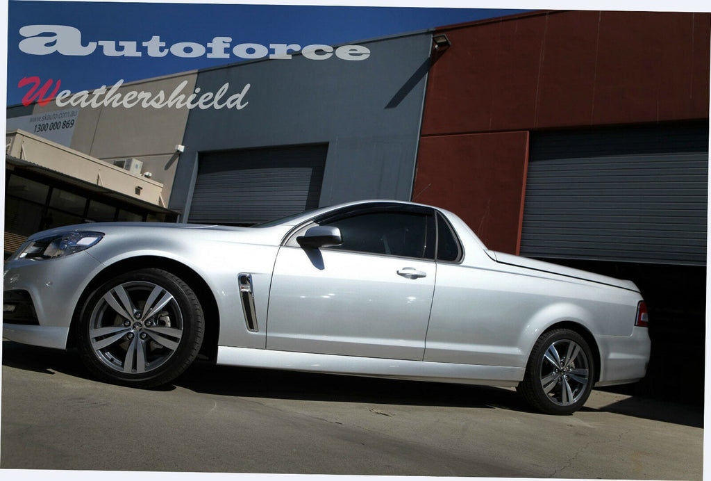 Installed View - Holden HSV Commodore VE VF Ute (2007-2017): Premium Window Visors