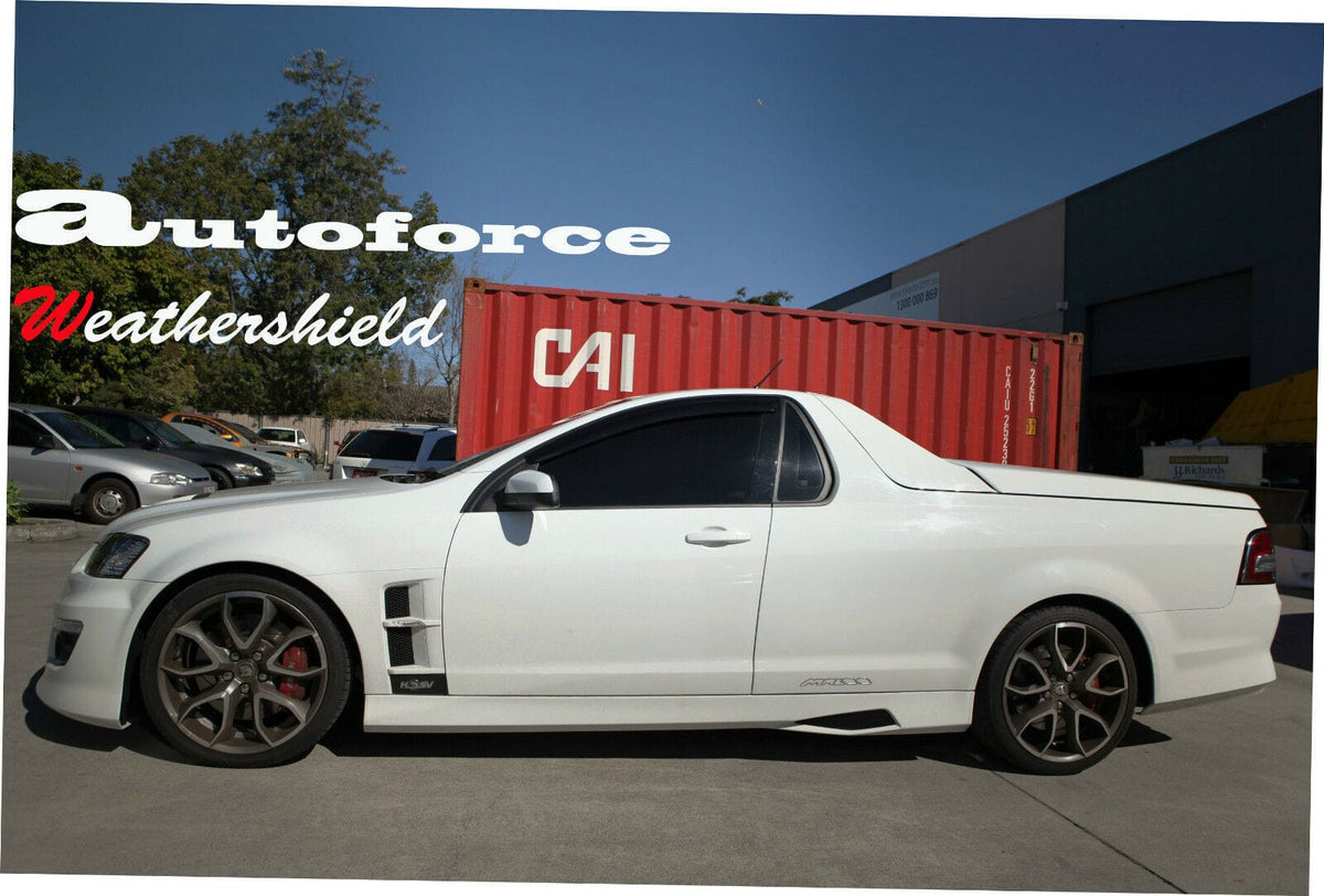 Installed View - Holden HSV Commodore VE VF Ute (2007-2017): Premium Window Visors