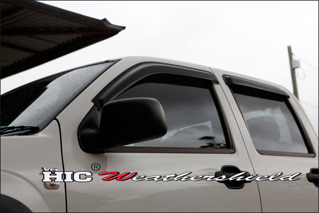 Installed View - Holden Rodeo Crew Cab Ute (2003-2008): Premium Window Visors