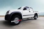 Installed View - Holden Rodeo Crew Cab Ute (2003-2008): Premium Window Visors