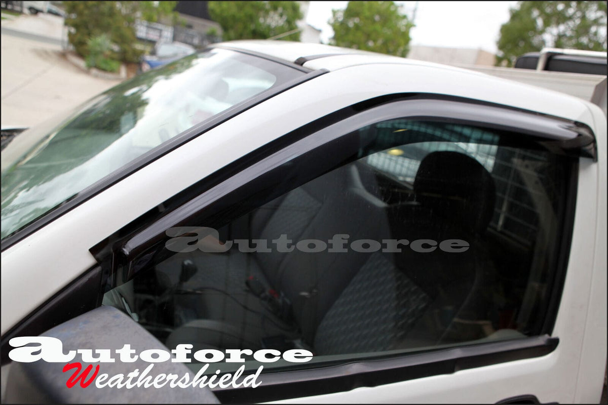 Installed View - Holden Rodeo Single Cab Ute (2003-2008): Premium Window Visors