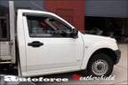 Installed View - Holden Rodeo Single Cab Ute (2003-2008): Premium Window Visors
