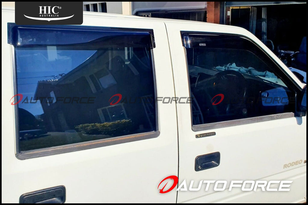Installed View - Holden TF Rodeo Crew Cab Ute (1991-2002): Premium Window Visors