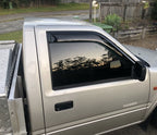 Installed View - Holden TF Rodeo Single Cab Ute (1991-2002): Premium Window Visors