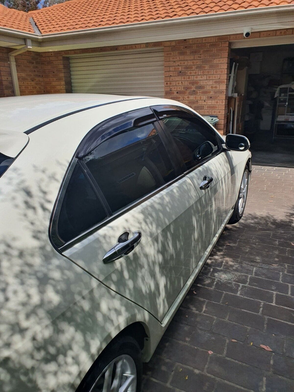 Installed View - Honda Accord Euro CL7 CL9 (2003-2008): Mugen Style Window Visors