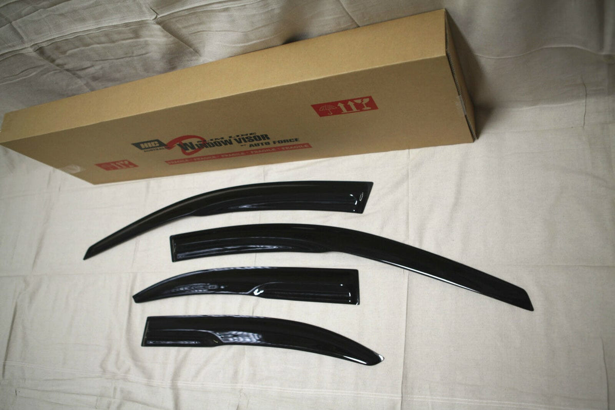Installed View - Honda Accord Euro CL7 CL9 (2003-2008): Mugen Style Window Visors