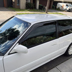 Installed View - Honda Civic EF Hatch (1988-1991): Front Window Visors
