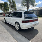 Installed View - Honda Civic EF Hatch (1988-1991): Front Window Visors