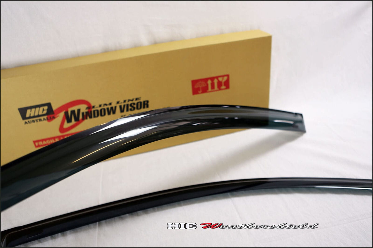 Installed View - Honda Civic EF Hatch (1988-1991): Front Window Visors