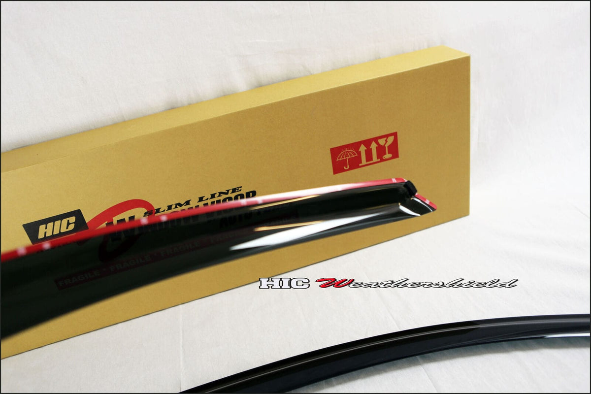 Installed View - Honda Civic EF Hatch (1988-1991): Front Window Visors