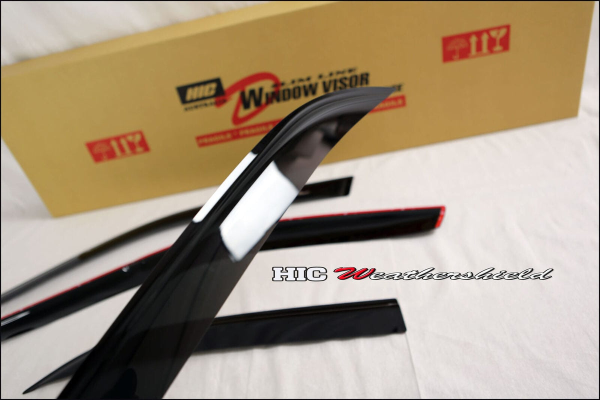 Installed View - Honda Civic EG EH Sedan (1992-1995): Premium Window Visors