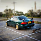 Installed View - Honda Civic EG EH Sedan (1992-1995): Premium Window Visors