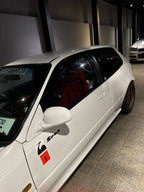 Installed View - Honda Civic EG Hatch (1992-1995): Premium Window Visors
