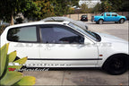 Installed View - Honda Civic EG Hatch (1992-1995): Premium Window Visors