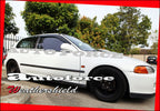 Installed View - Honda Civic EG Hatch (1992-1995): Premium Window Visors