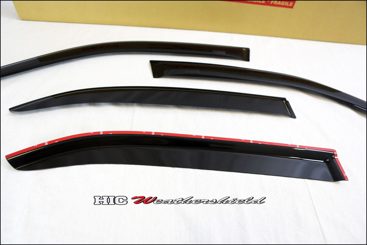 Installed View - Honda Civic EJ Sedan (1996-2000): Premium Window Visors