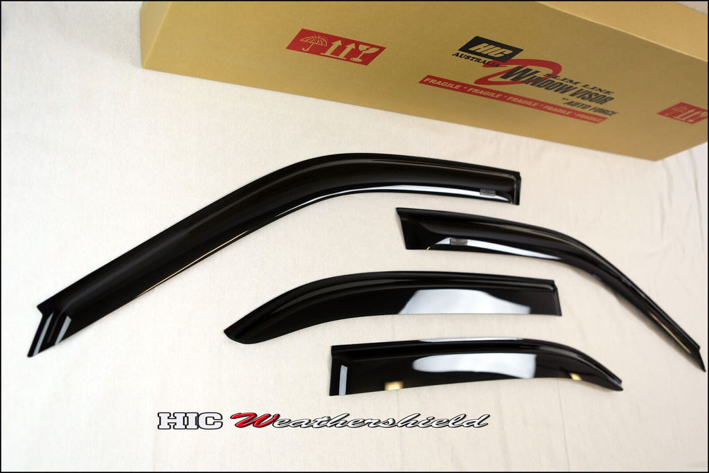 Installed View - Honda Civic EJ Sedan (1996-2000): Premium Window Visors
