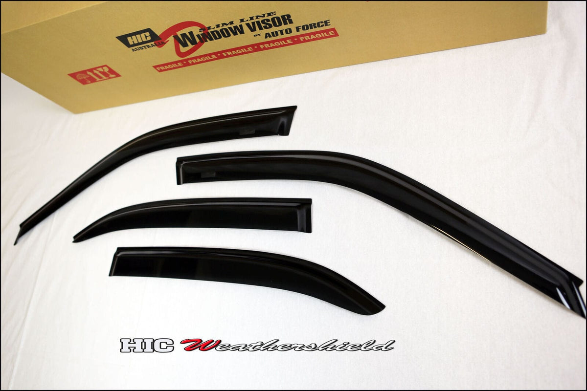 Installed View - Honda Civic EJ Sedan (1996-2000): Premium Window Visors